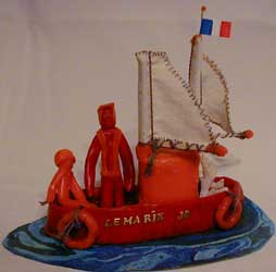 Sculpture en cire de Babybel